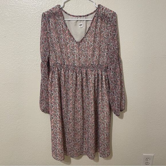 Gap Maternity Floral Paisley Print V Neck Mini Dress Size Small - Picture 1 of 10